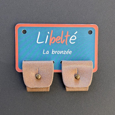 accessoire pour ceinture sans boucle libelte couleur bronze brillant