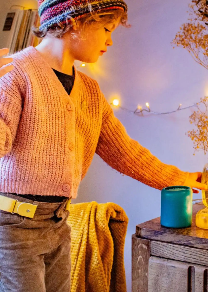 ceinture sans boucle enfant jaune