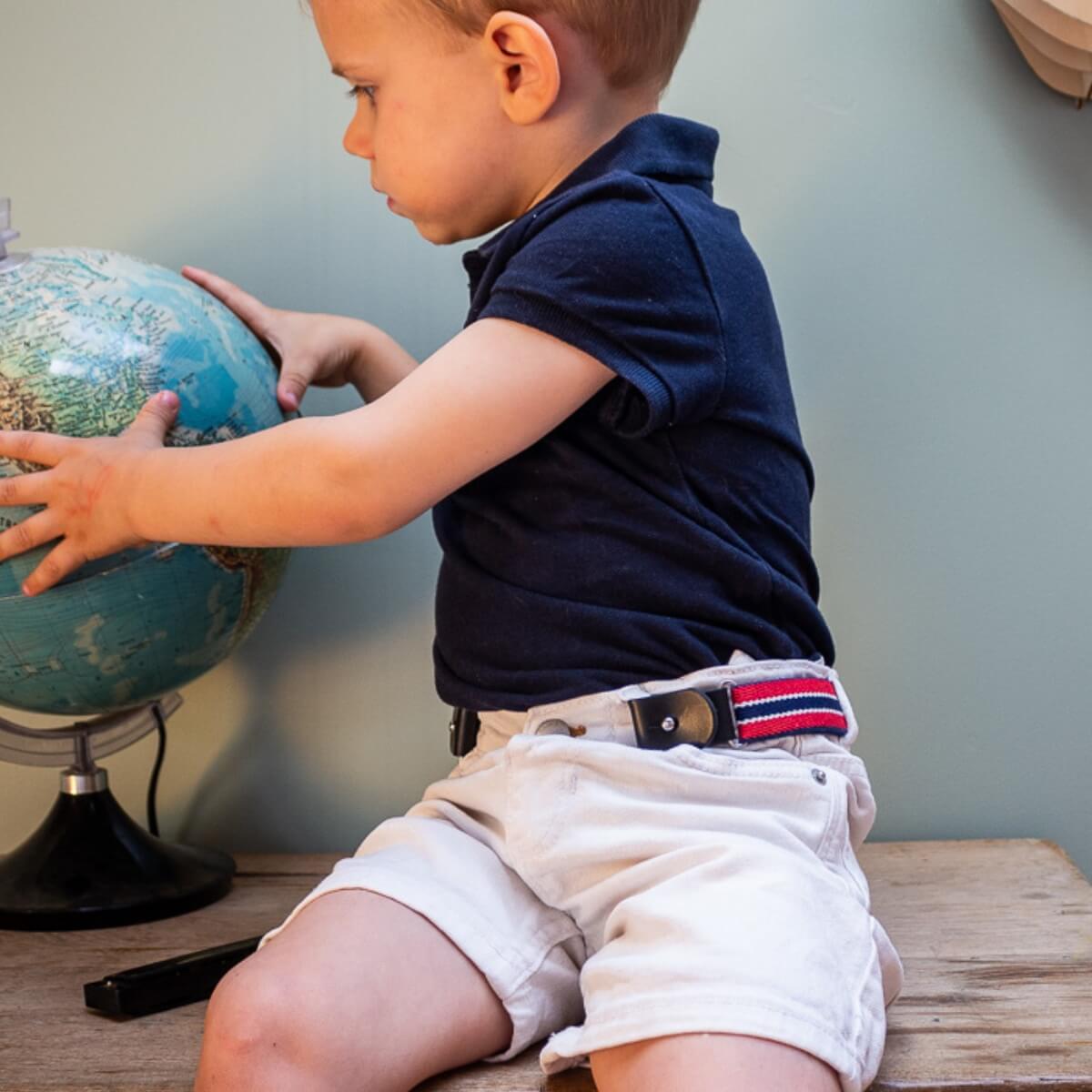 ceinture enfant sans boucle rouge libelté