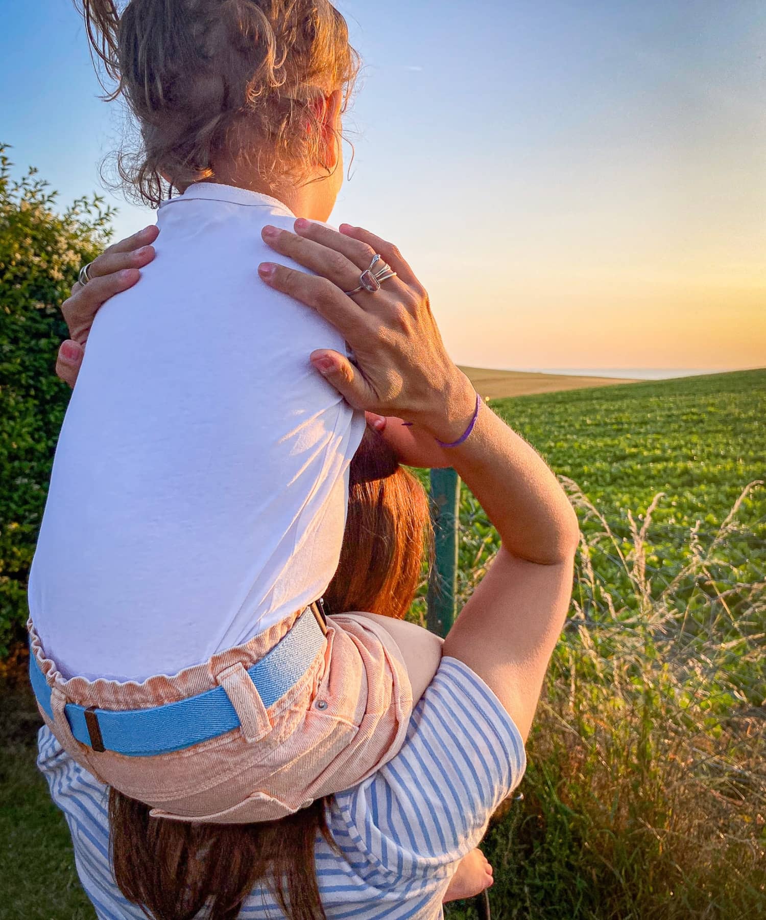 ceinture enfant libelte bleu sur fond nature