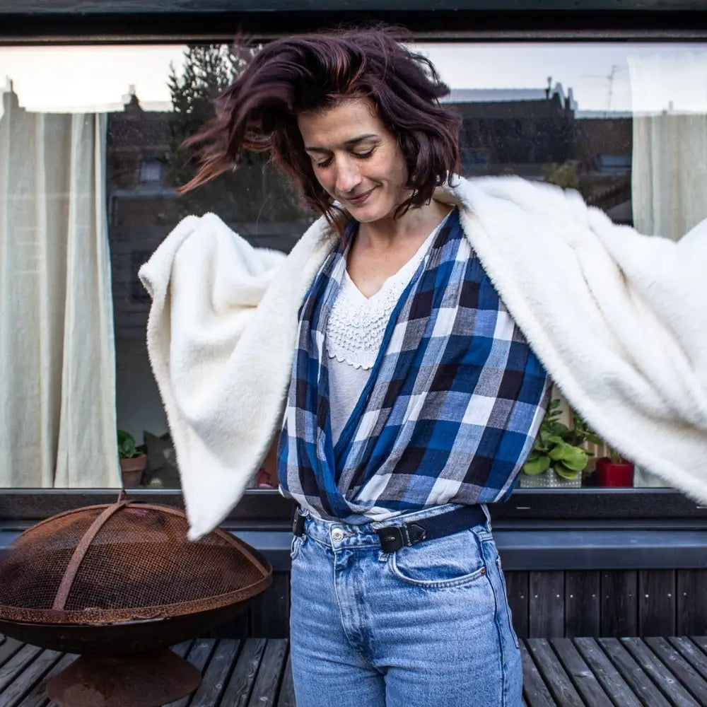 ceinture sans boucle femme marine