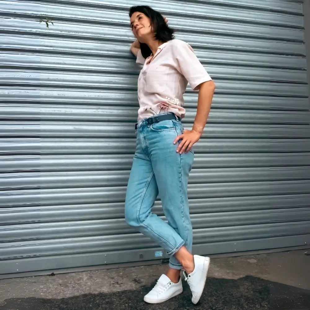 ceinture sans boucle elastique libelte blue jean