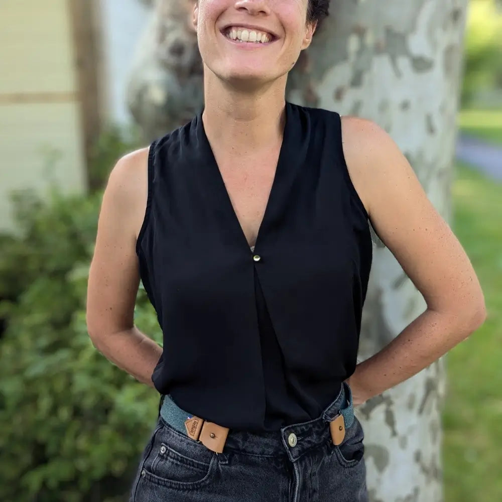 ceinture sans boucle elastique couleur verte femme et homme