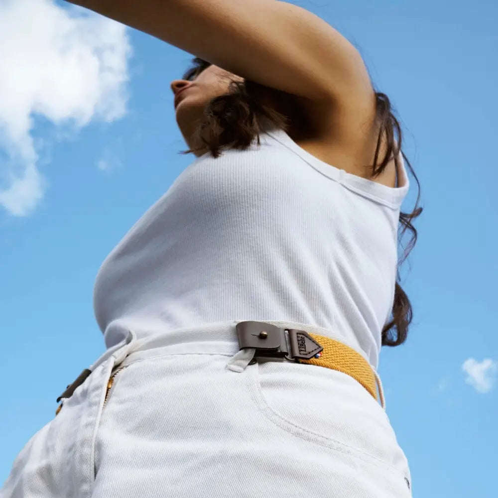 ceinture sans boucle elastique libelte couleur jaune