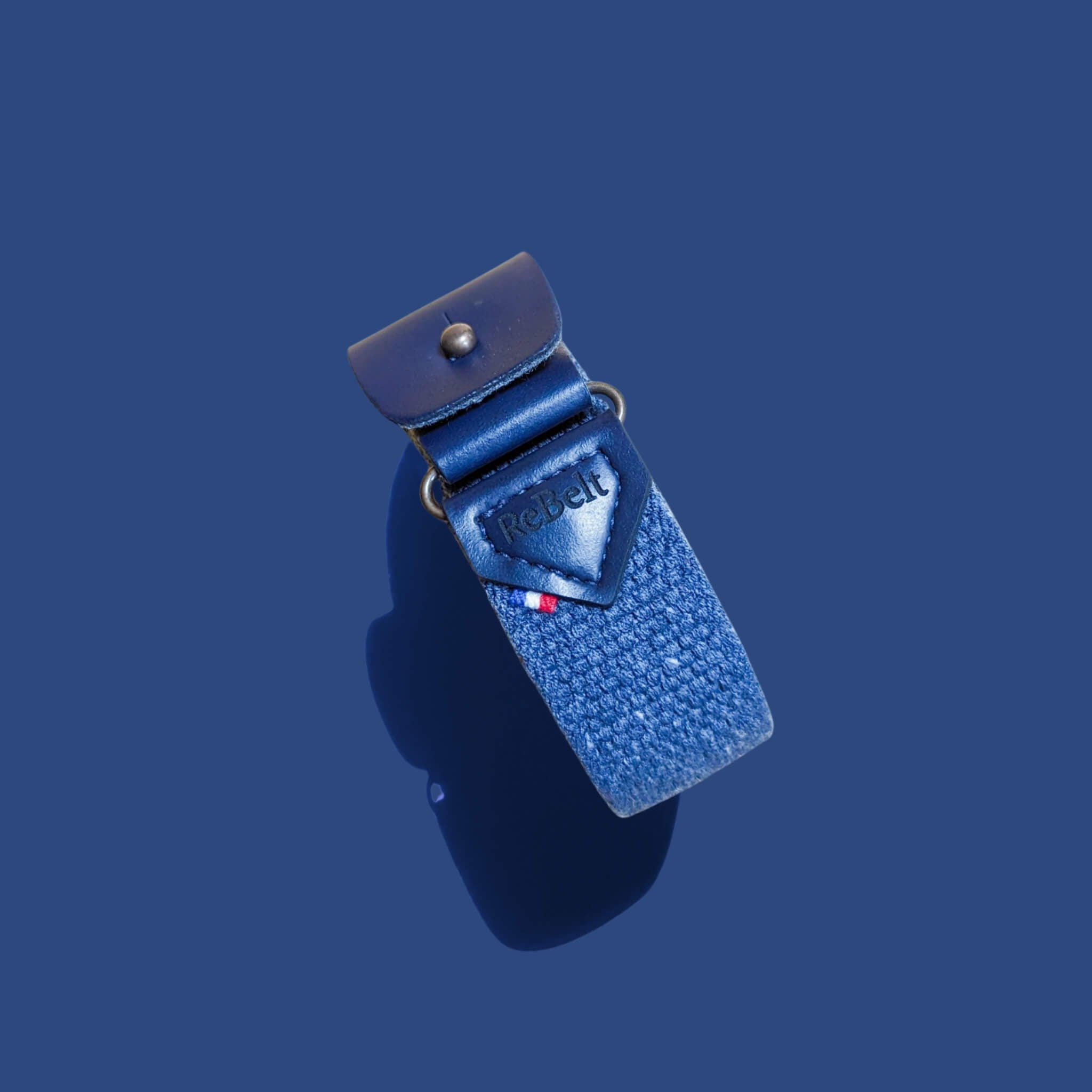 ceinture sans boucle elastique libelte bleu jean