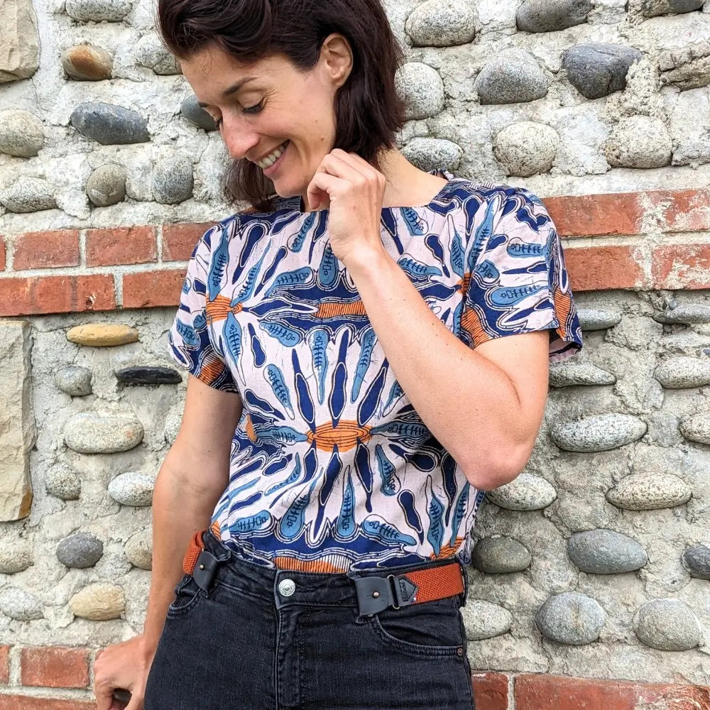 ceinture sans boucle libelte couleur marron