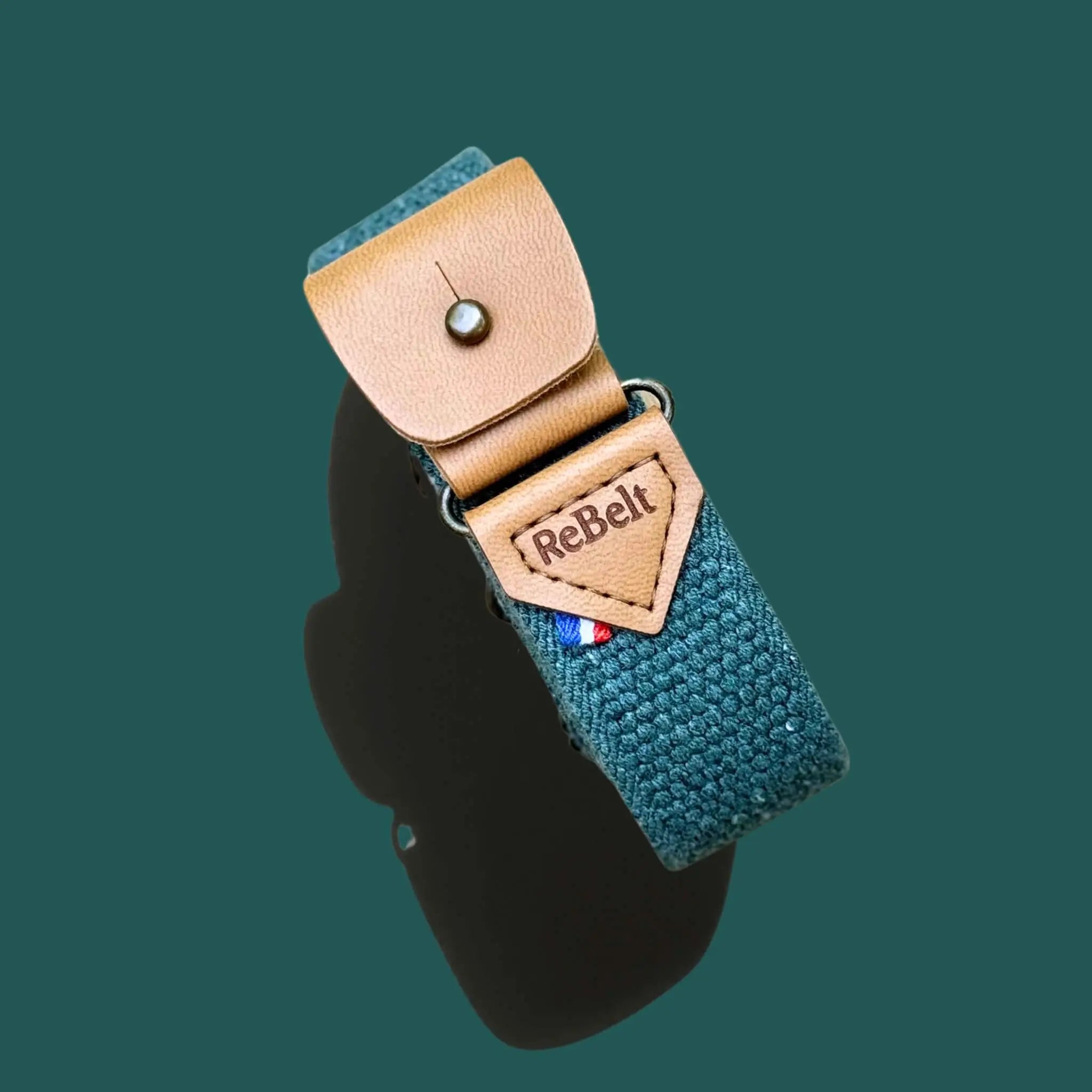 ceinture sans boucle elastique libelte verte