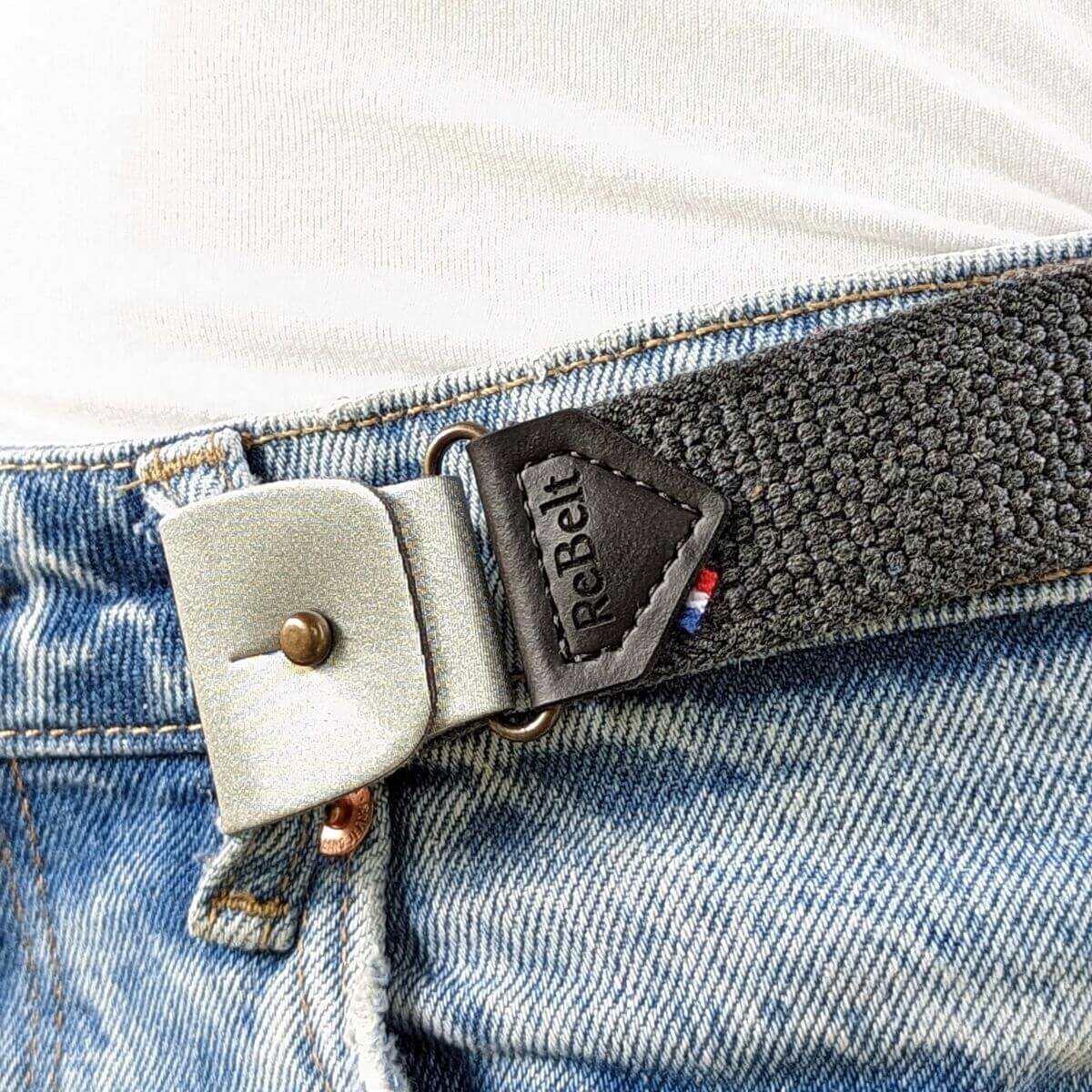 clips pour ceinture sans boucle élastique libelté couleur gris brillant 2