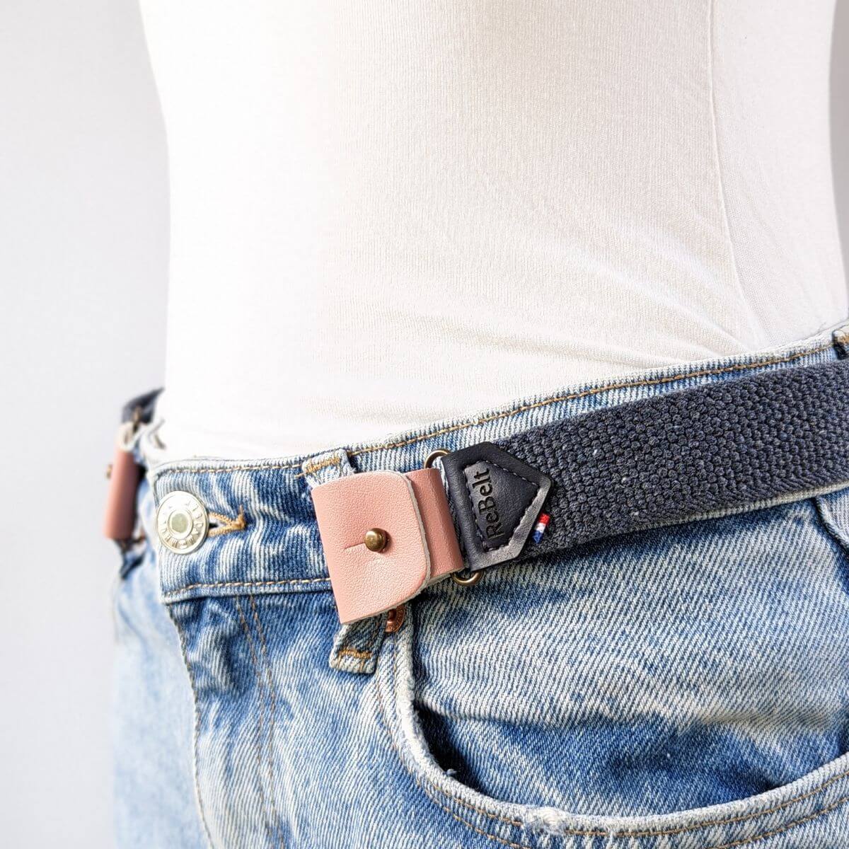 clips rose pour ceinture sans boucle élastique libelte couleur bleu 3