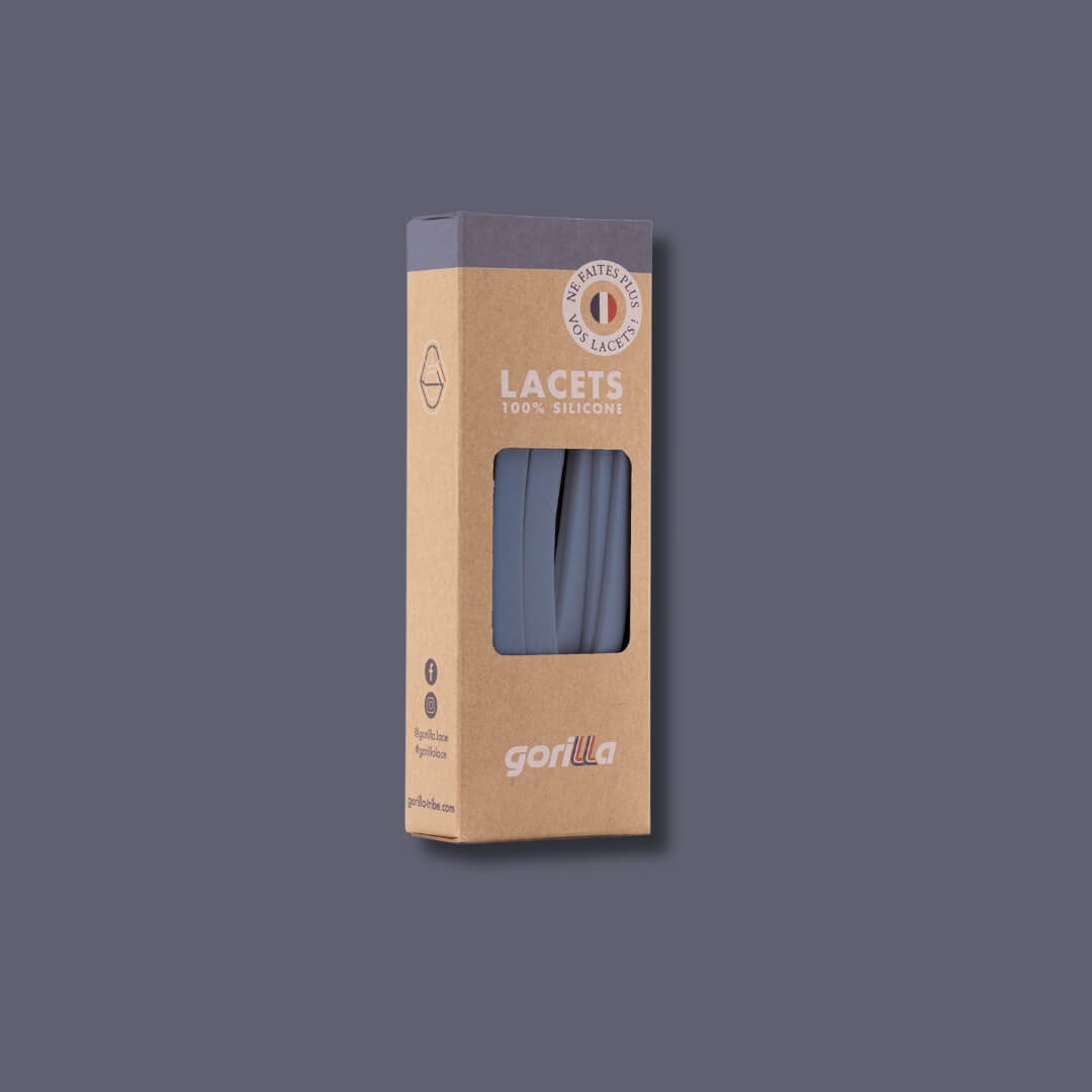 lacets elastique sans noeud packshot gris