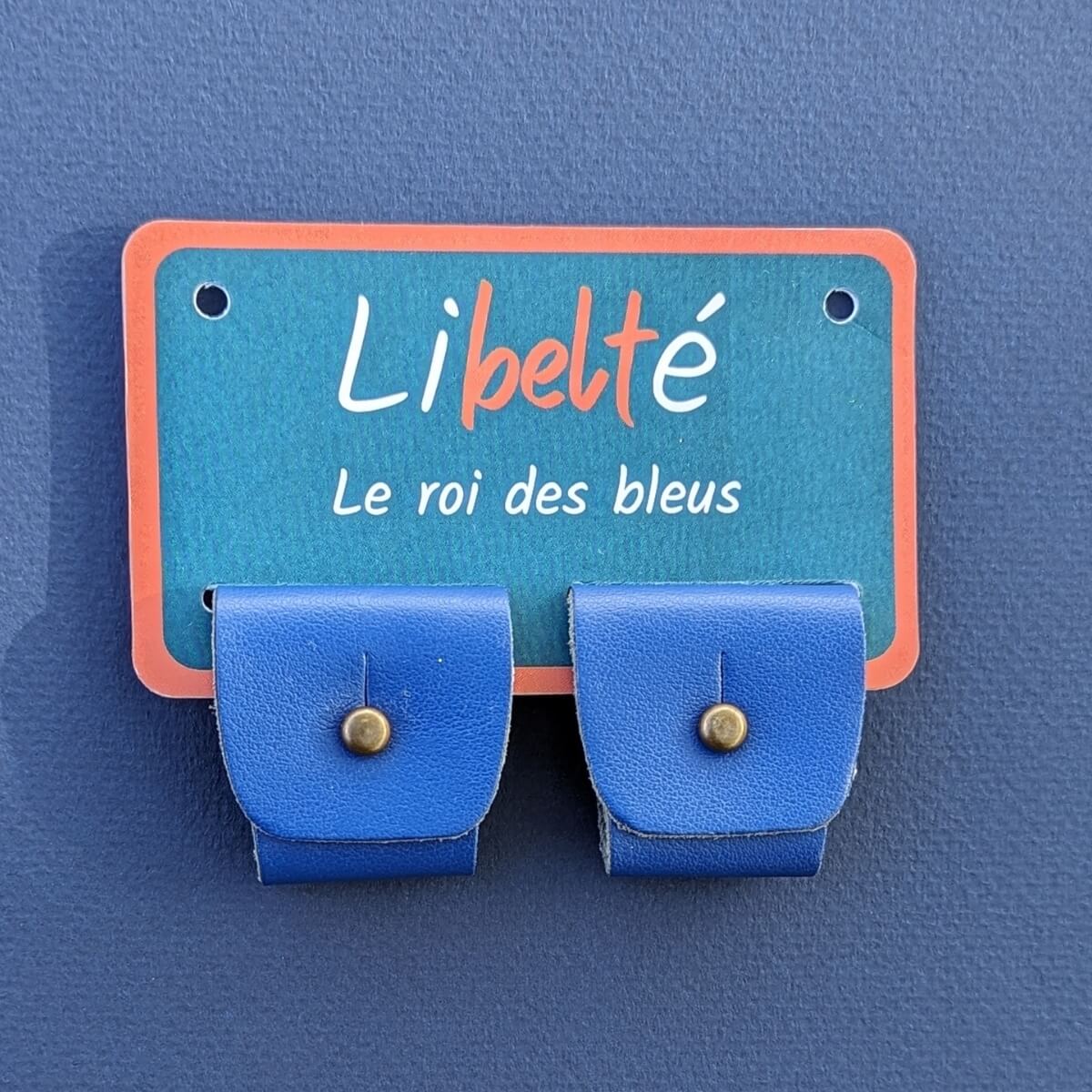 accessoire pour ceinture sans boucle libelte couleur BLEU