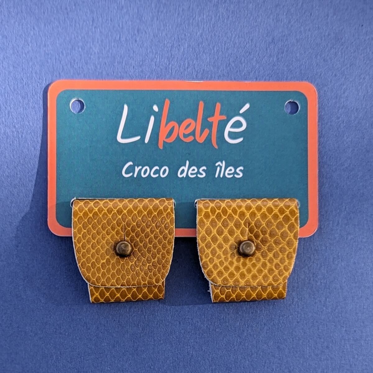 accessoire pour ceinture sans boucle libelte couleur croco