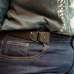 ceinture grande taille sans boucle noire  zoom
