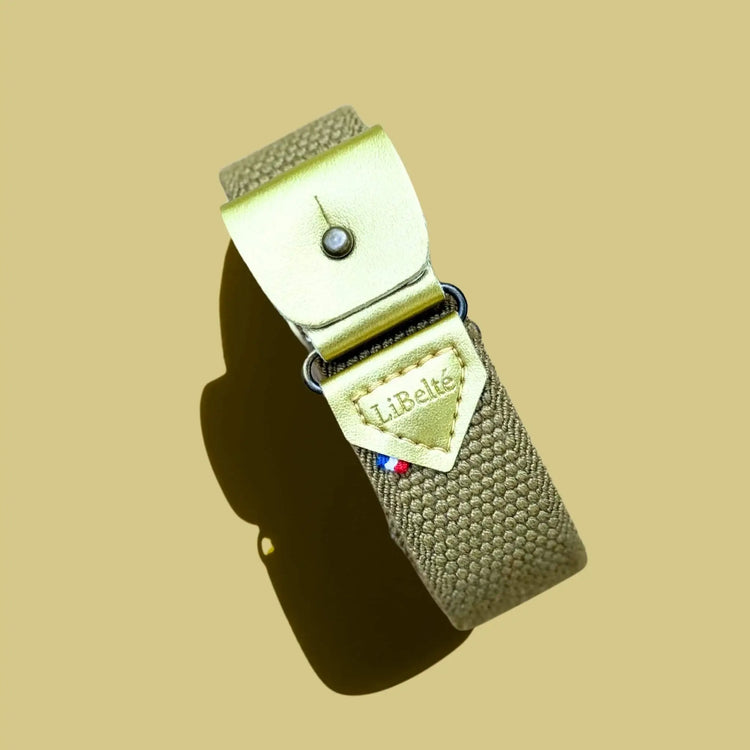 ceinture sans boucle elastique libelte doree