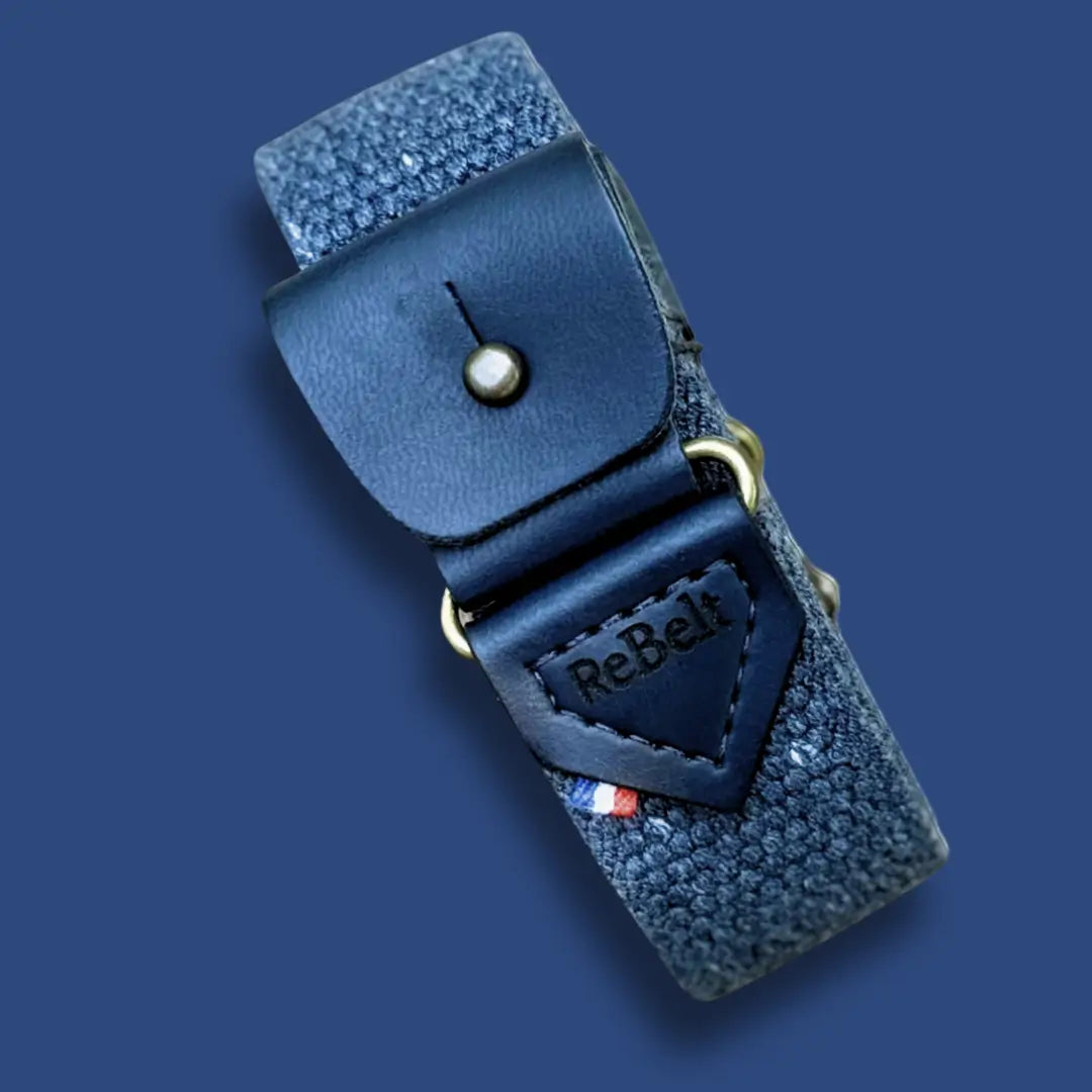 ceinture sans boucle elastique libelte bleu jean