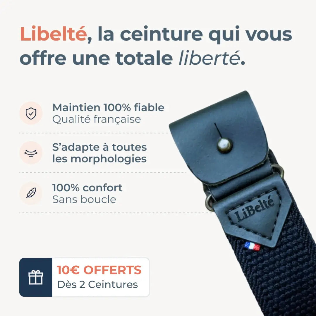 ceinture sans boucle libelte marine