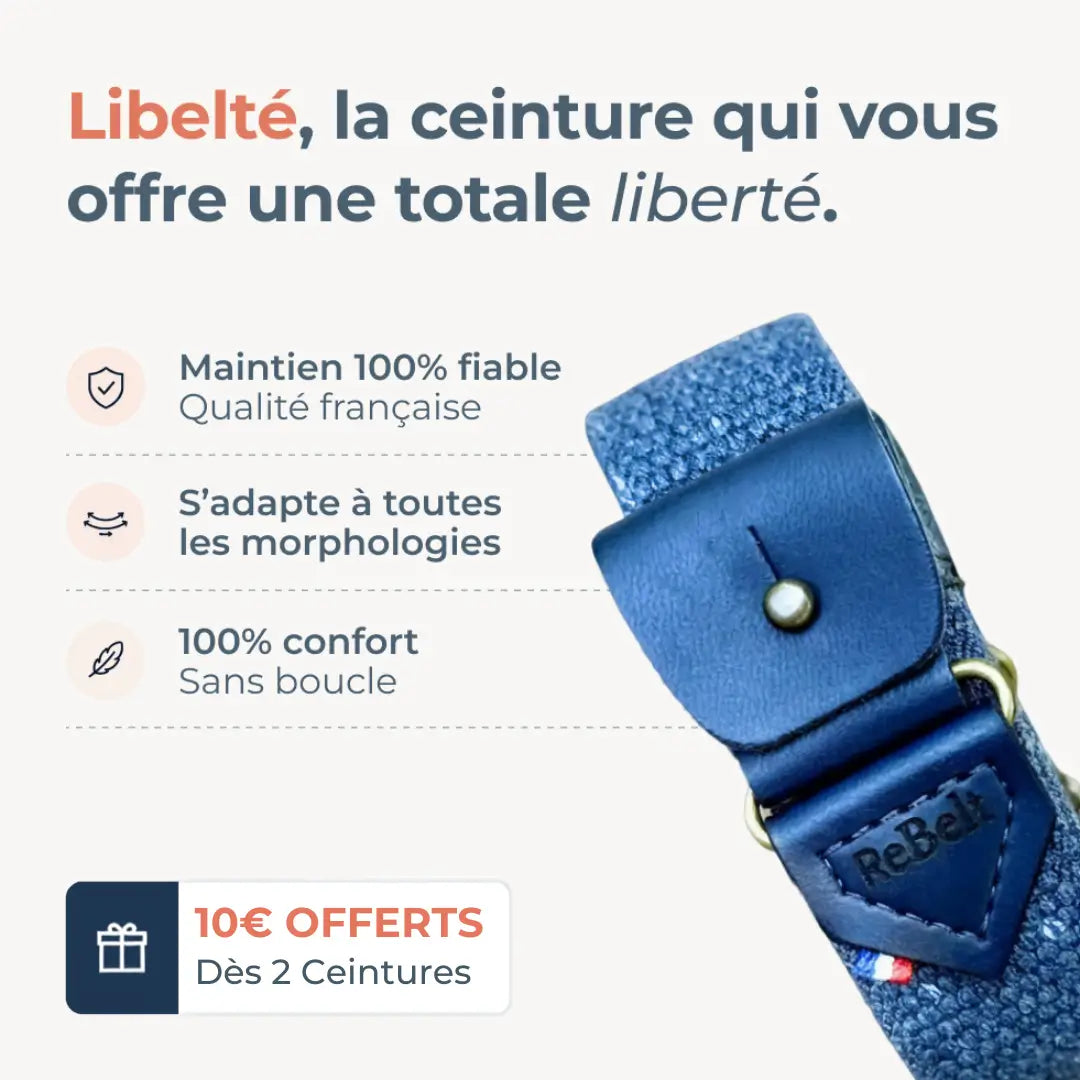 ceinture sans boucle libelte blue jean