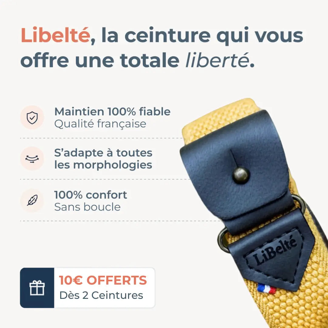 ceinture sans boucle libelte moutarde