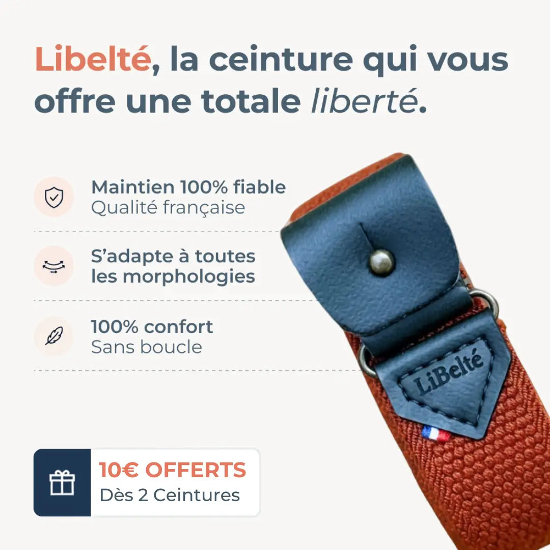 ceinture sans boucle libelte marron