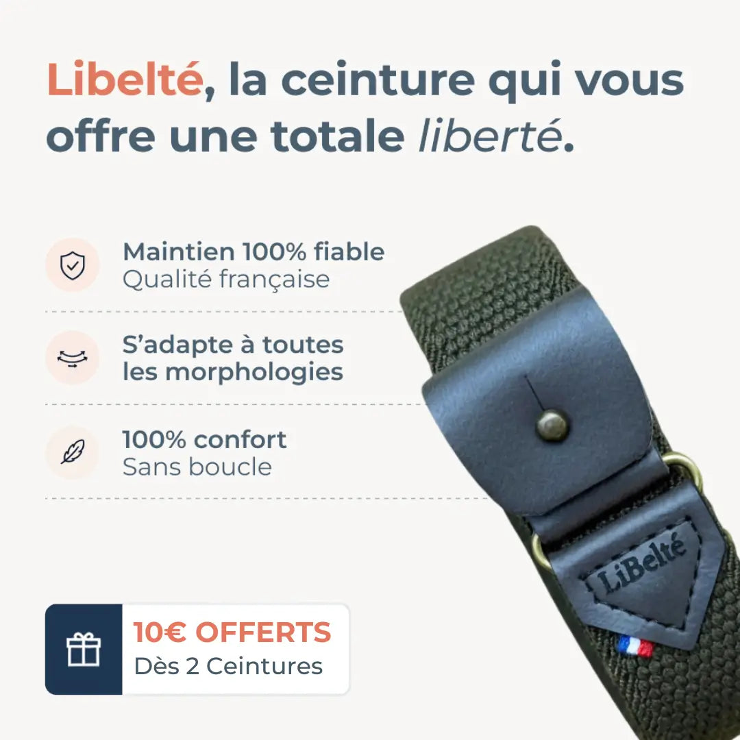ceinture sans boucle libelte kaki