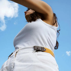 ceinture sans boucle elastique libelte couleur jaune