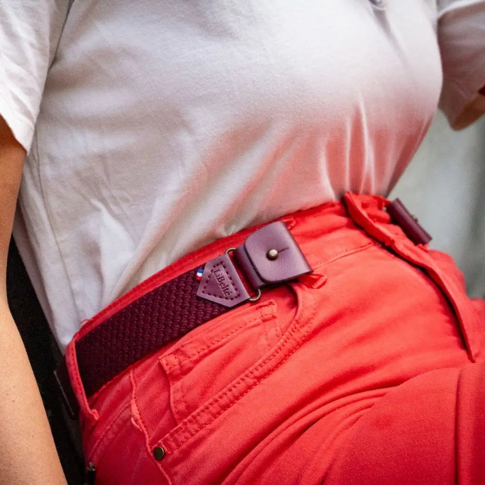 ceinture cerise sans boucle libelte