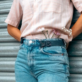 ceinture sans boucle elastique libelte pour homme blue jean