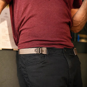ceinture sans boucle elastique beige homme
