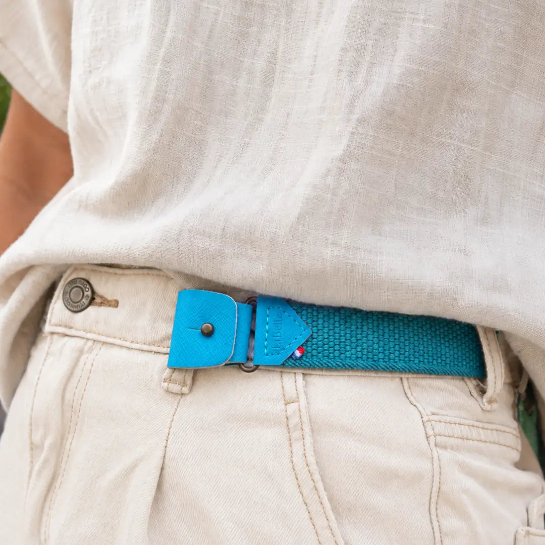 ceinture-sans-boucle-elastique-libelte-turquoise-freeze
