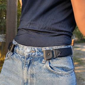 ceinture sans boucle elastique marine femme