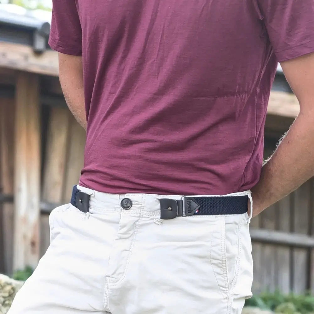 ceinture sans boucle elastique libelte couleur marine