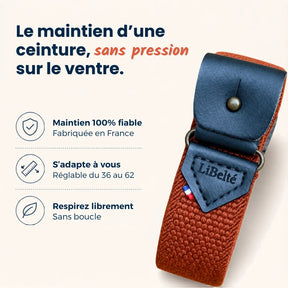 ceinture sans boucle marron