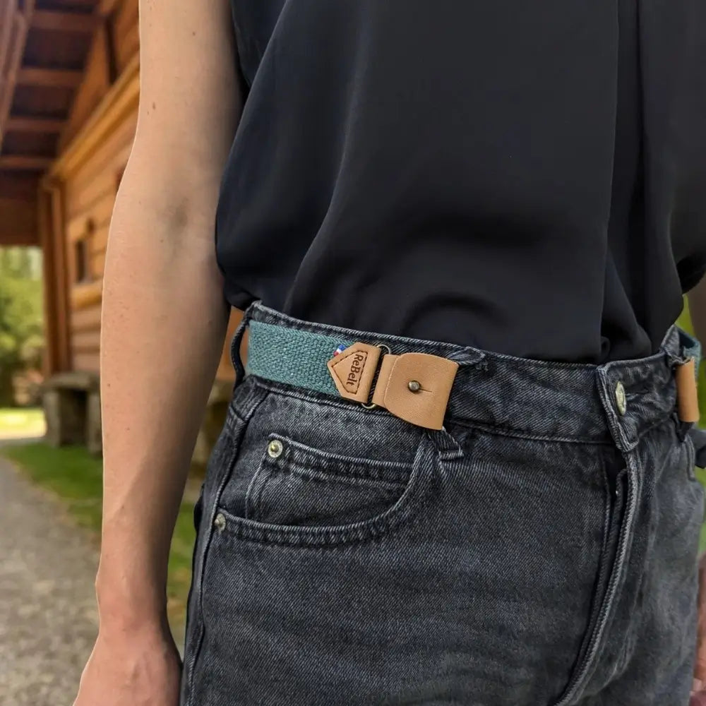 ceinture sans boucle libelte verte