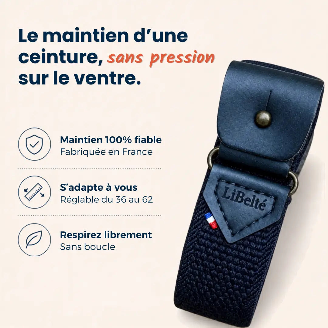 ceinture sans boucle marine