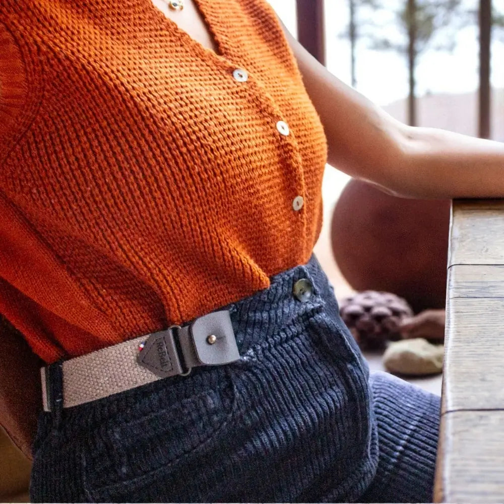 ceinture sans boucle libelte beige