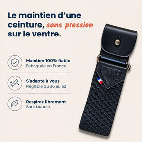 ceinture sans boucle noire fiche avantage