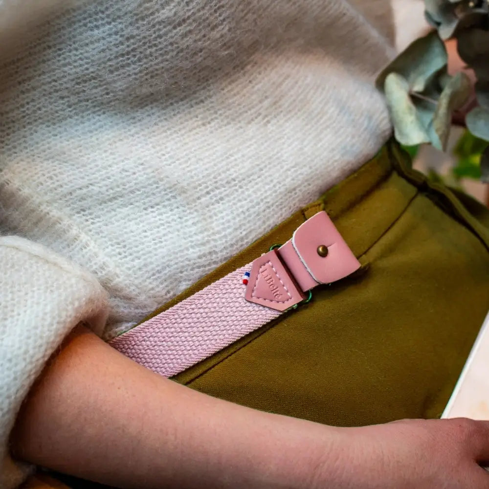 ceinture sans boucle elastique libelte rose 2
