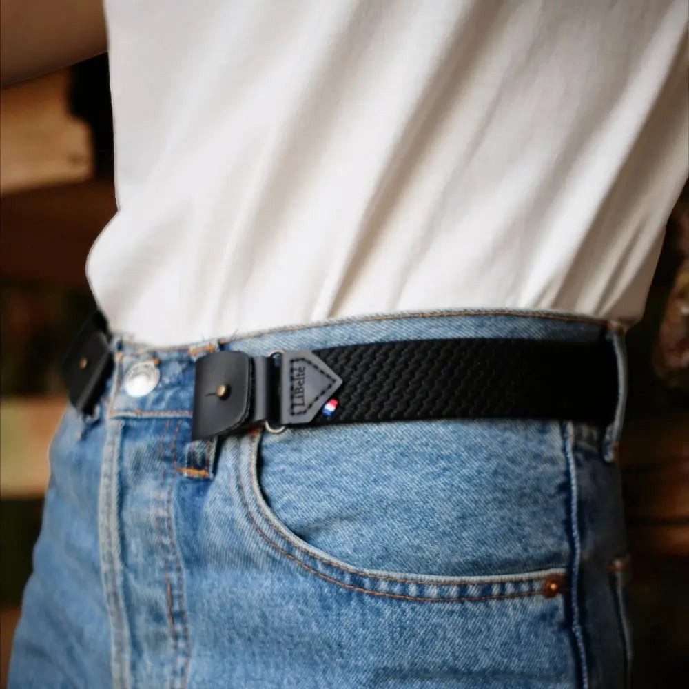 ceinture sans boucle libelte noire focus
