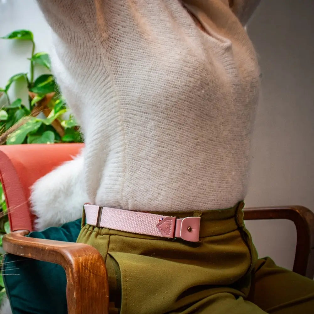 ceinture sans boucle elastique libelte rose 4