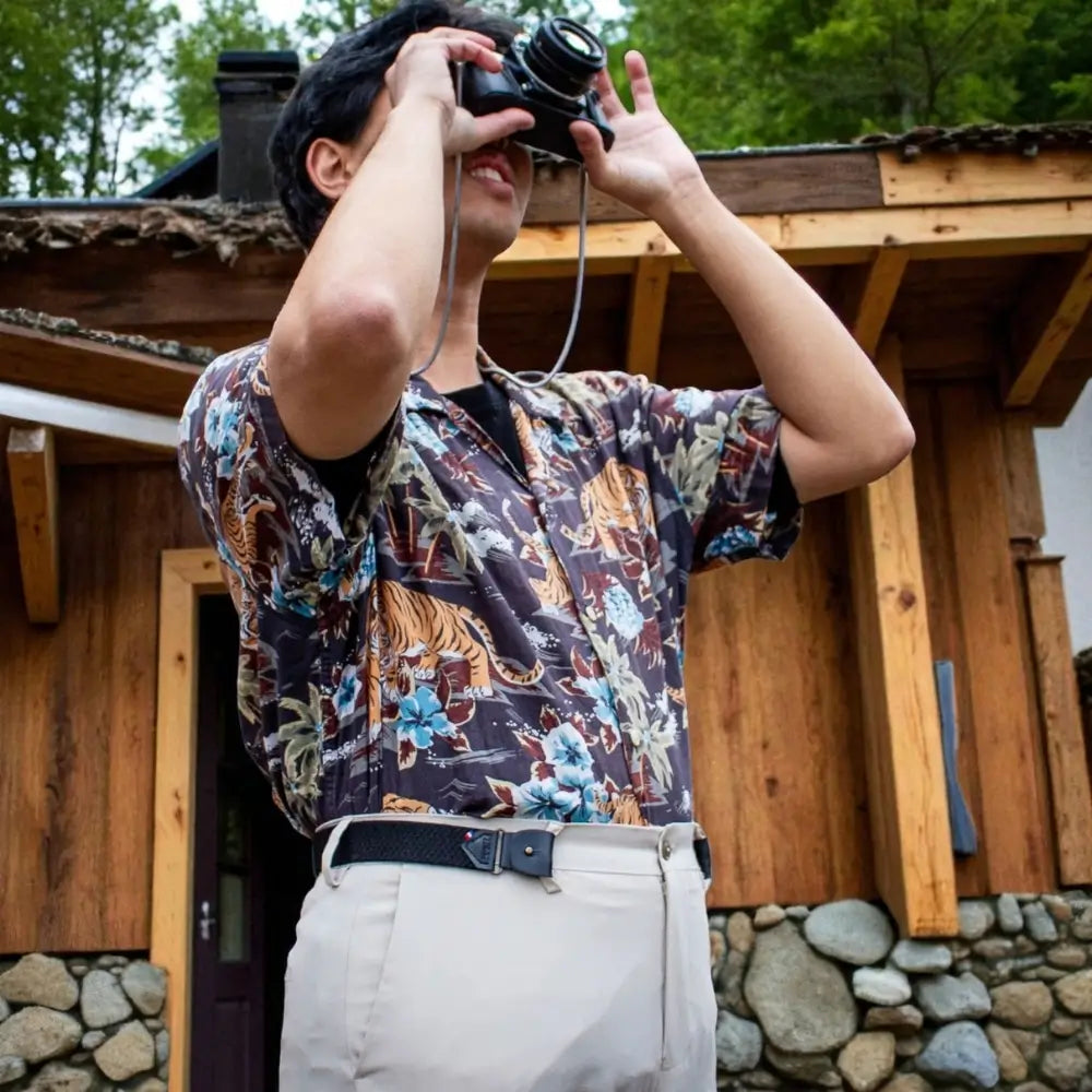 ceinture sans boucle libelte noire homme