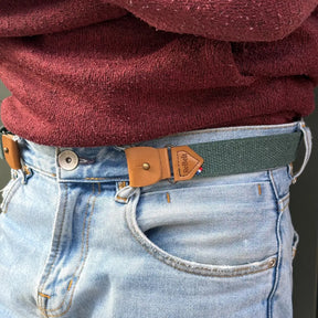 ceinture sans boucle homme libelte couleur verte