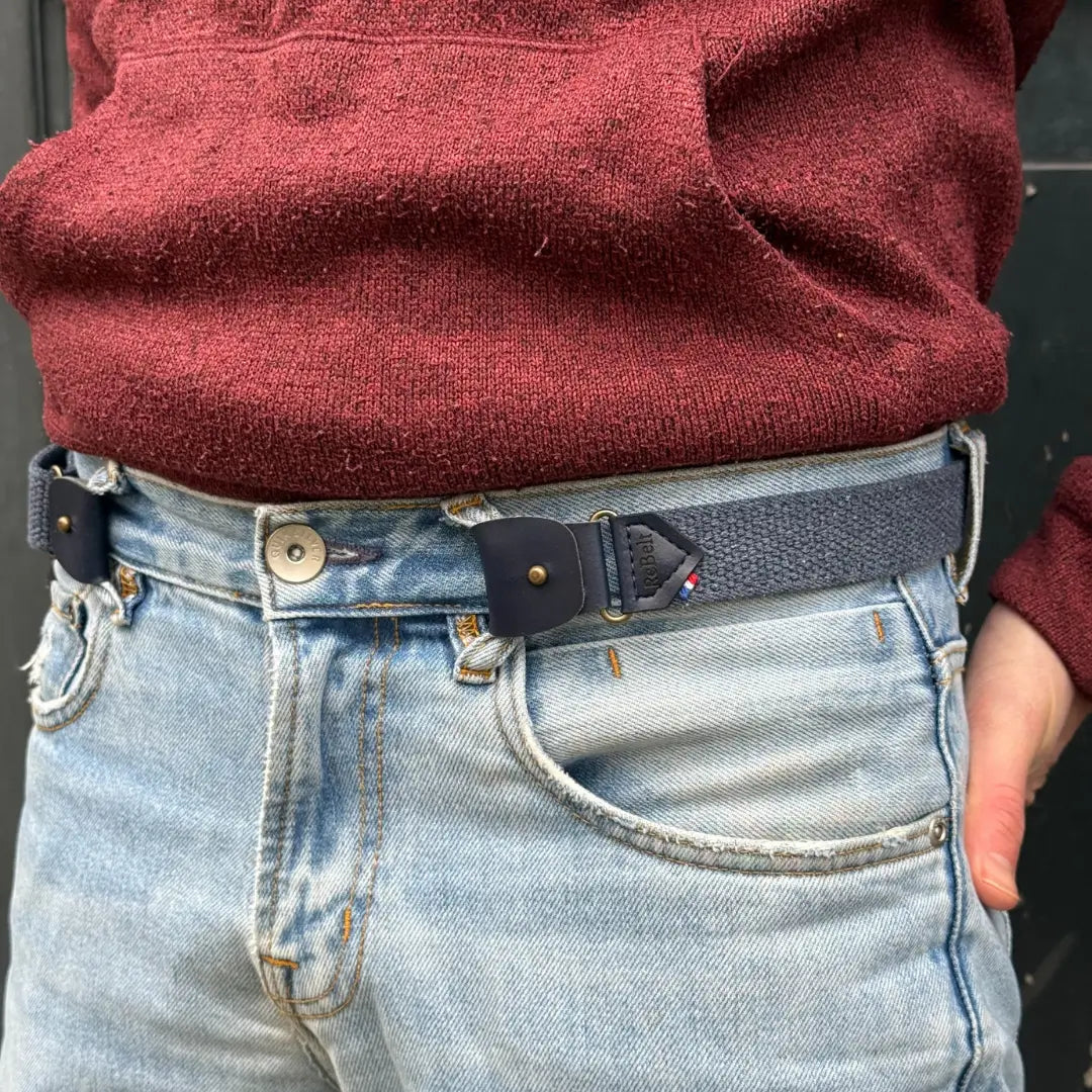 ceinture sans boucle homme libelte couleur jean