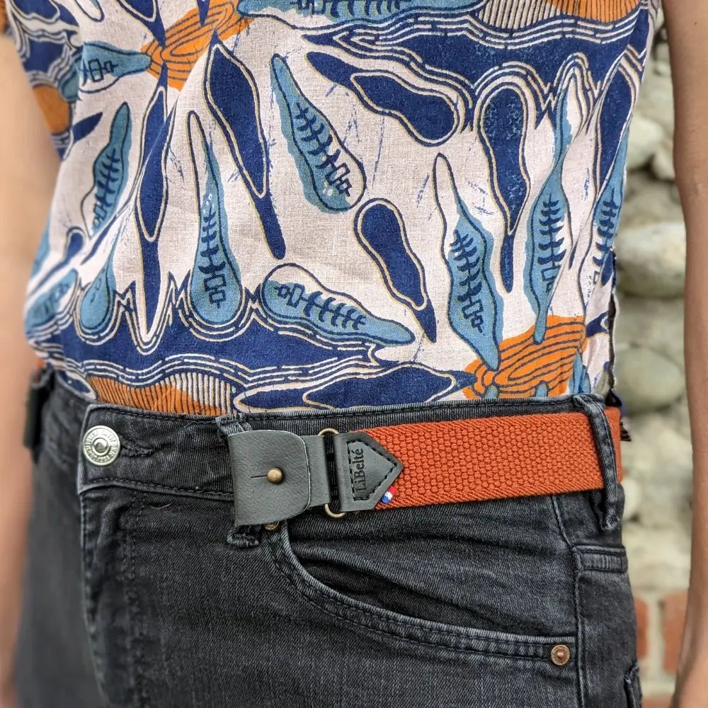 ceinture sans boucle libelte couleur marron zoom