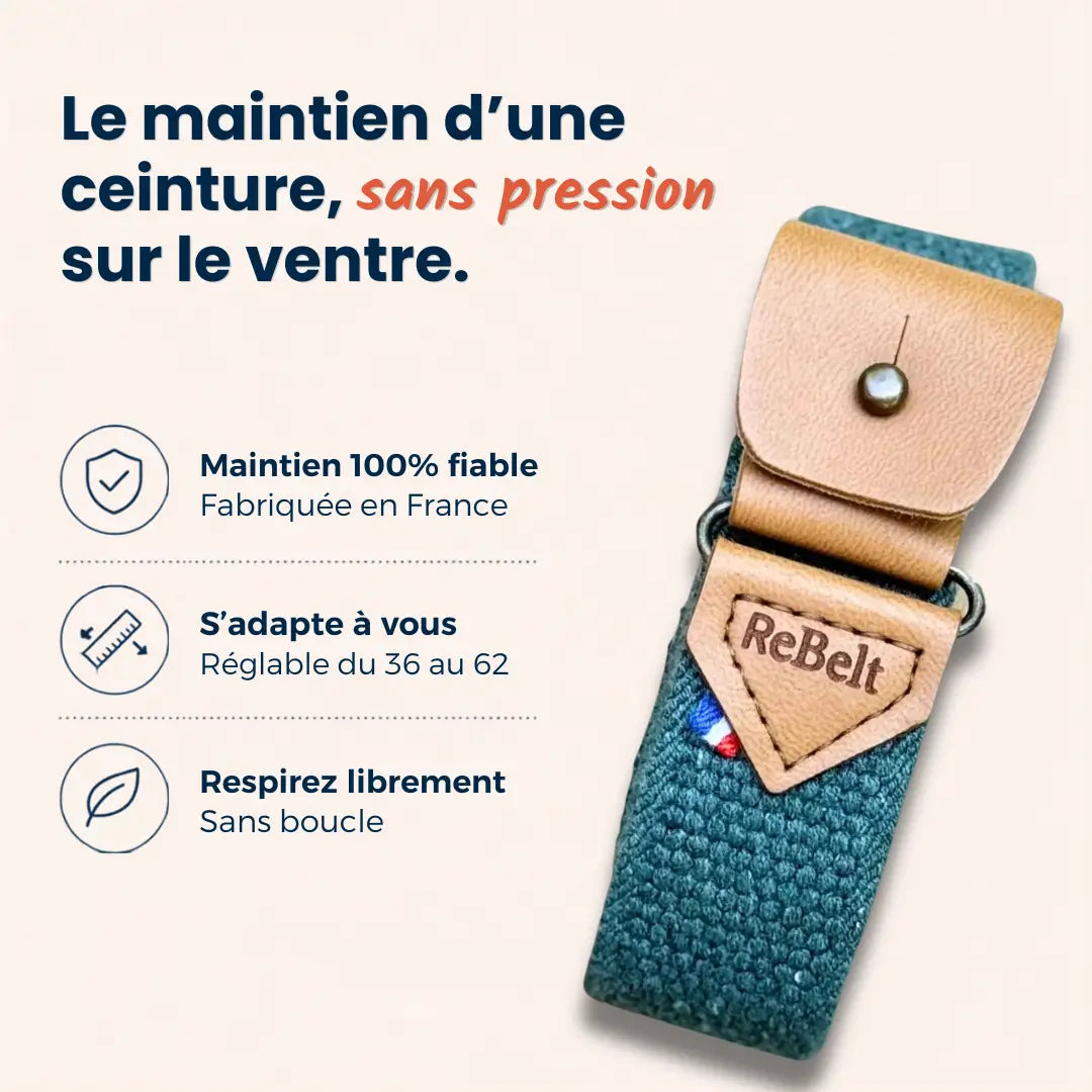 ceinture sans boucle libelte verte