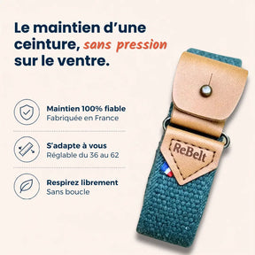 ceinture sans boucle libelte verte