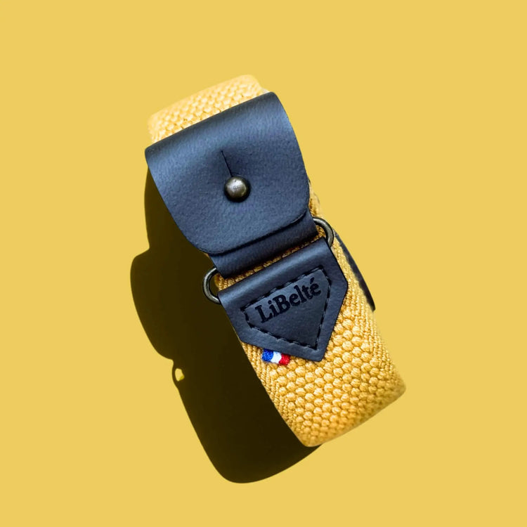 ceinture sans boucle elastique libelte moutarde