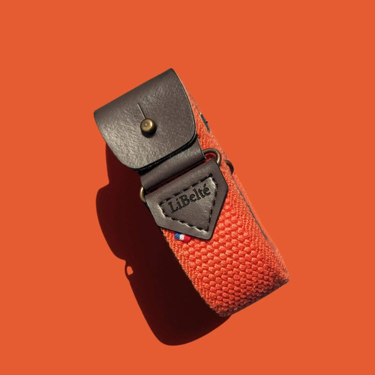 ceinture sans boucle elastique libelte orange