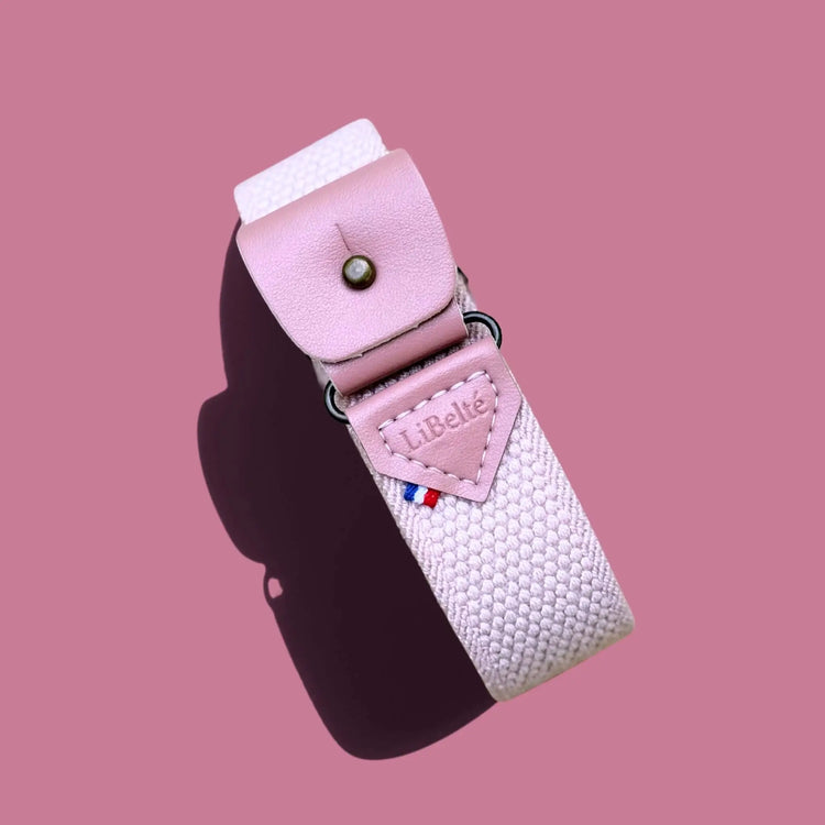ceinture sans boucle elastique libelte rose