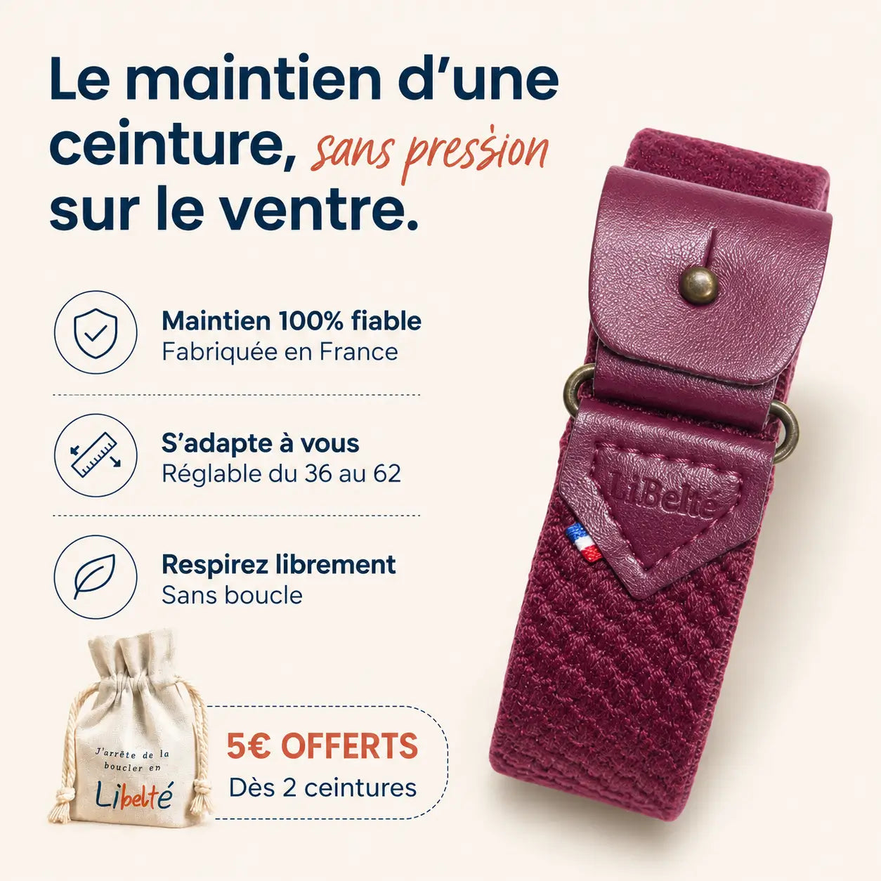Ceinture Libelté® | Bordeaux
