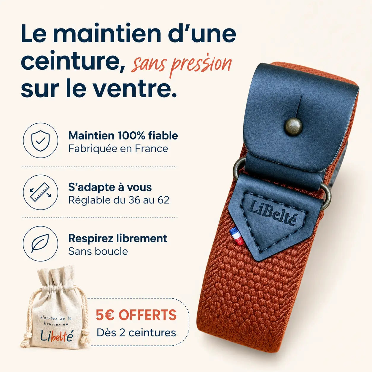 Ceinture Libelté® | Marron